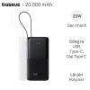 Pin sạc dự phòng Baseus Bipow 2 PPBD2-2W20 20000mAh 20W kèm cáp dây rút Type-C