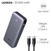 Pin sạc dự phòng Ugreen PB532 20000mAh PD QC 3.0 30W