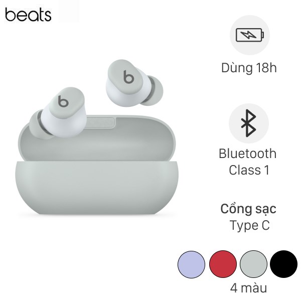 Tai nghe Bluetooth True Wireless Beats Solo Buds - Tím nhạt