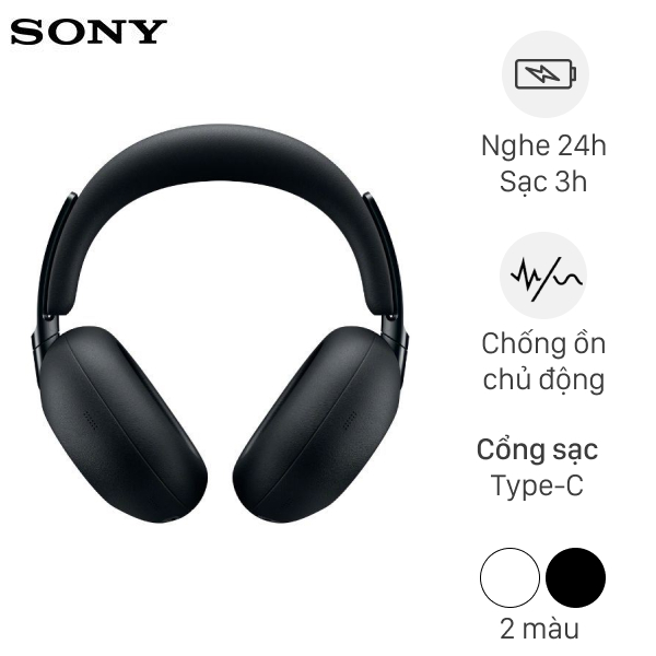 Tai nghe Bluetooth chụp tai Sony WH-1000XX – Trắng, Đen
